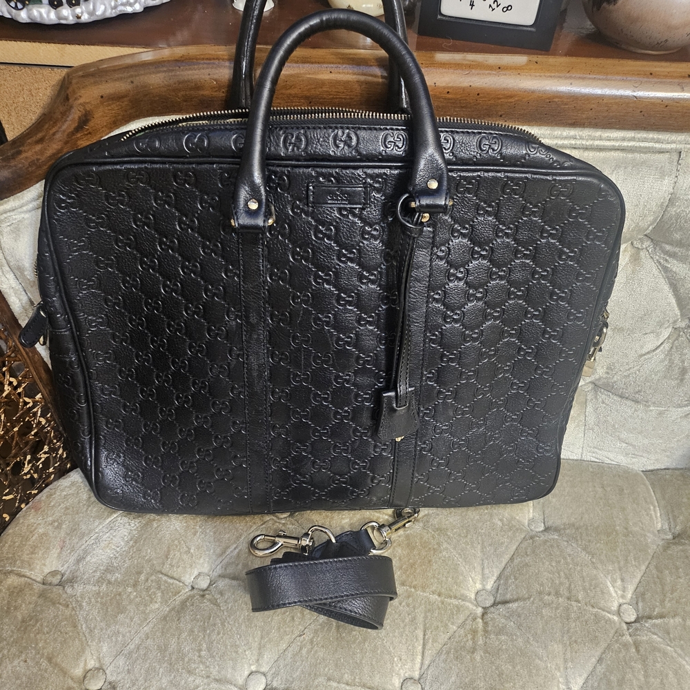 Gucci Black Leather Men's Bag
